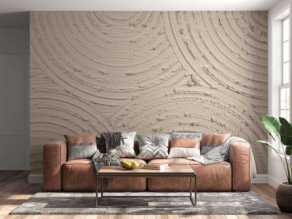 Zen circles coarse structure in linen