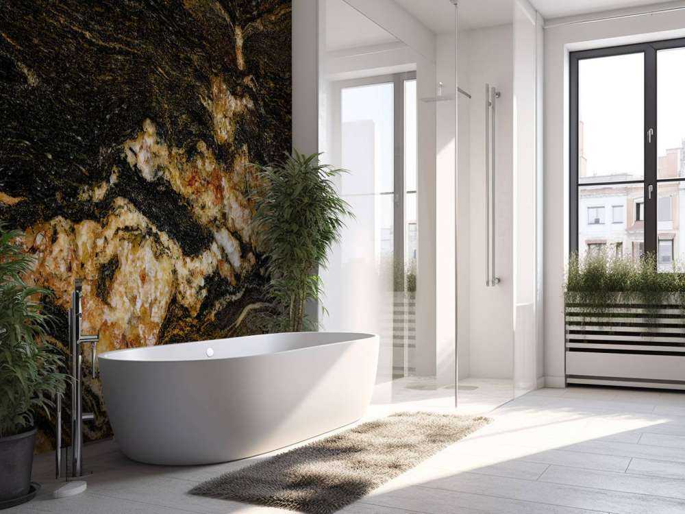 Marble with crystal structure