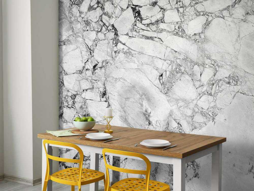 Black and white marble with coarse structure