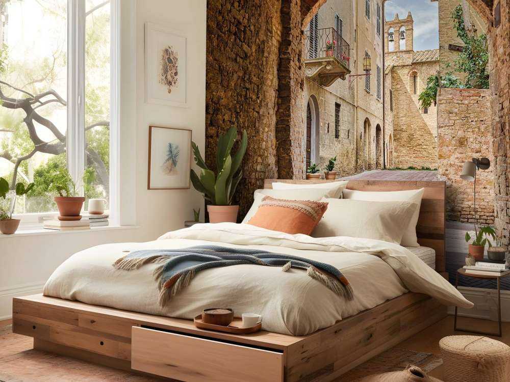 See-through street with arch