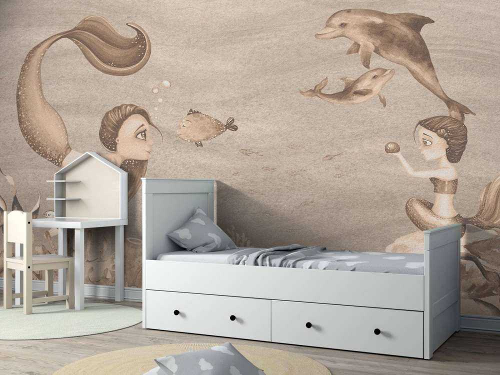 Mermaid world in taupe