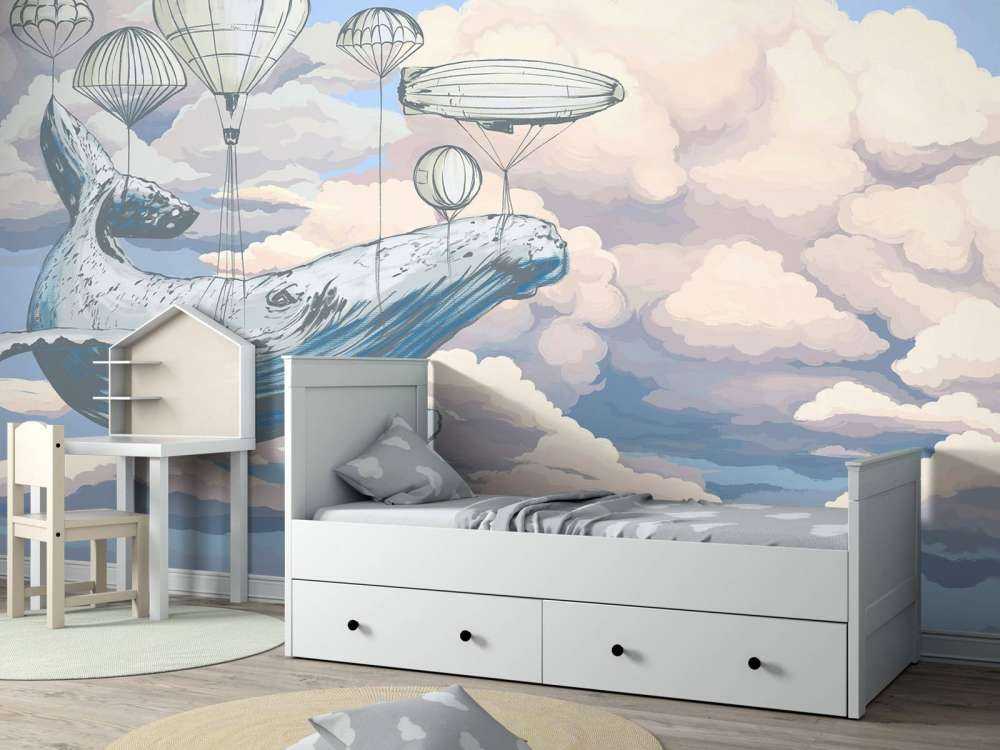 Whale and his hot-air balloons