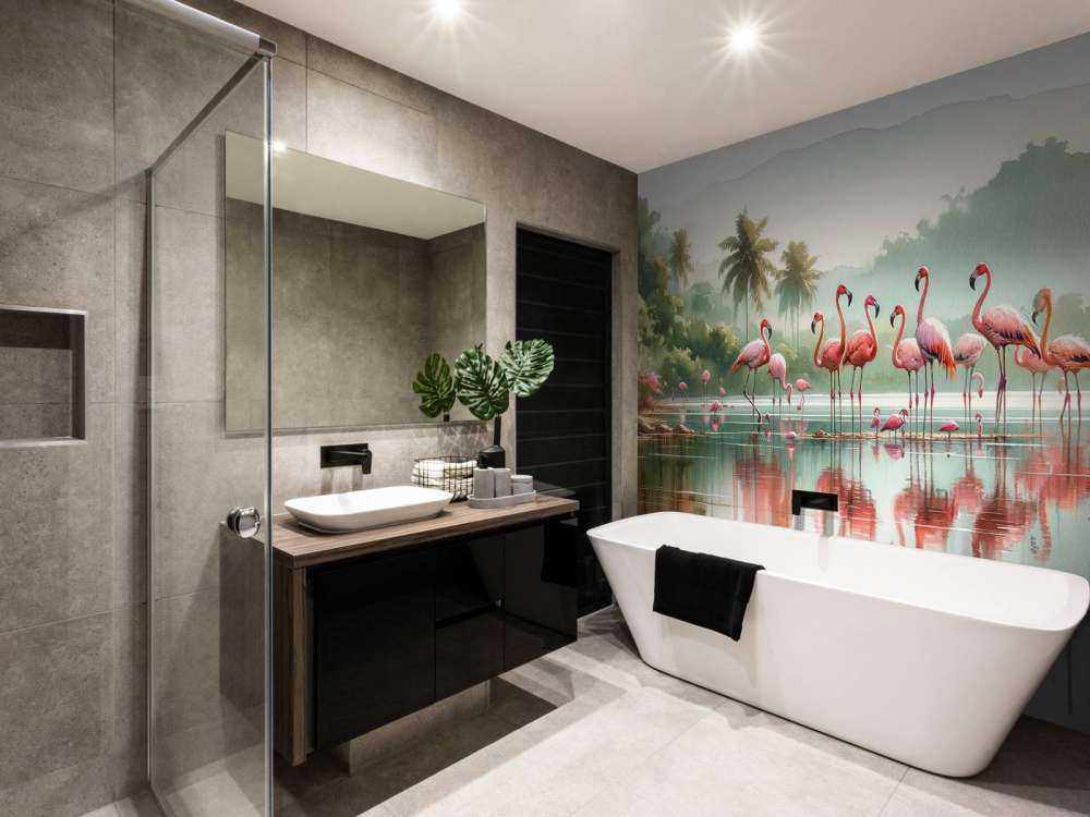 Morning Reflections of Flamingos