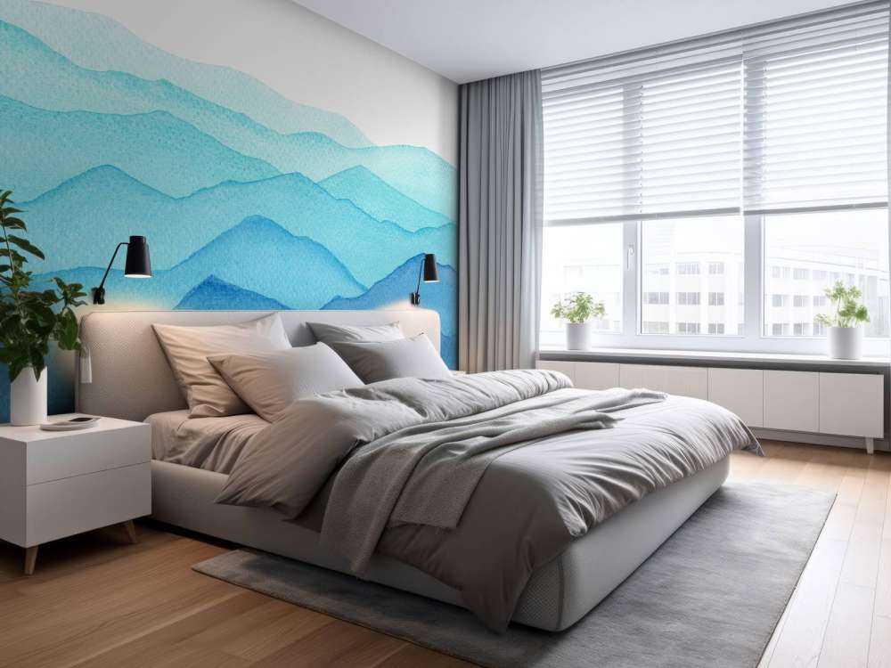 Watercolor mountains