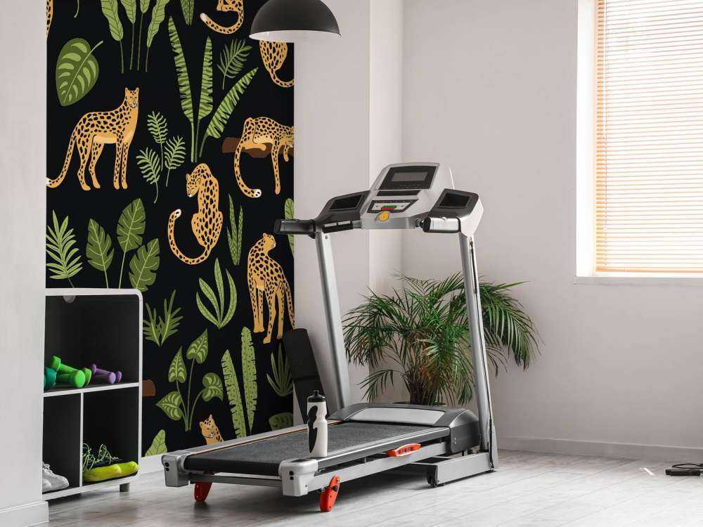 Leopard pattern on a black background