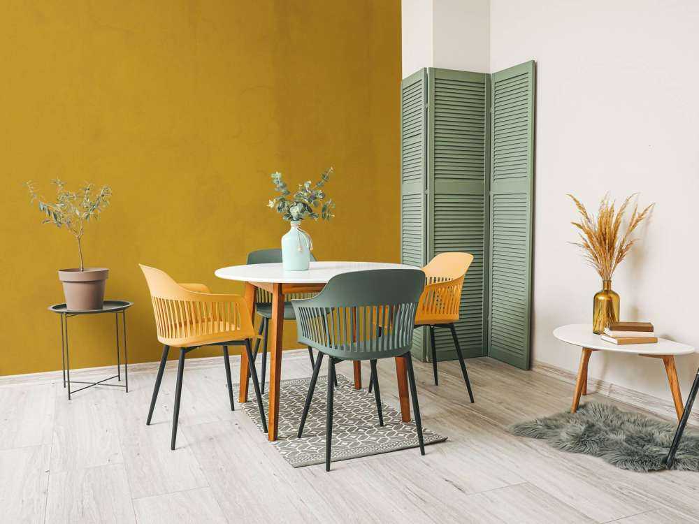 Yellow brown concrete