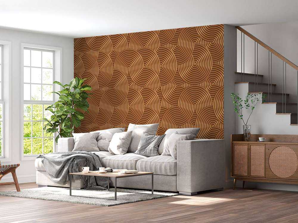 Metallic background with circles
