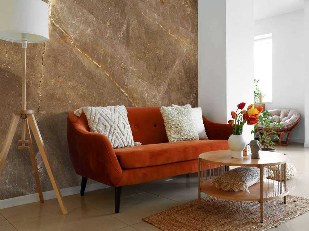 Natural brown marble