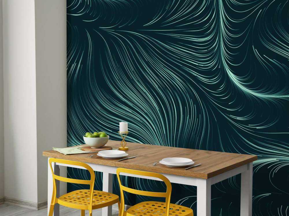 Green illuminated lines