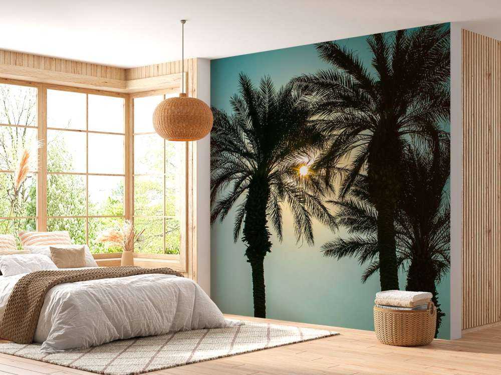 Silhouette of palm trees