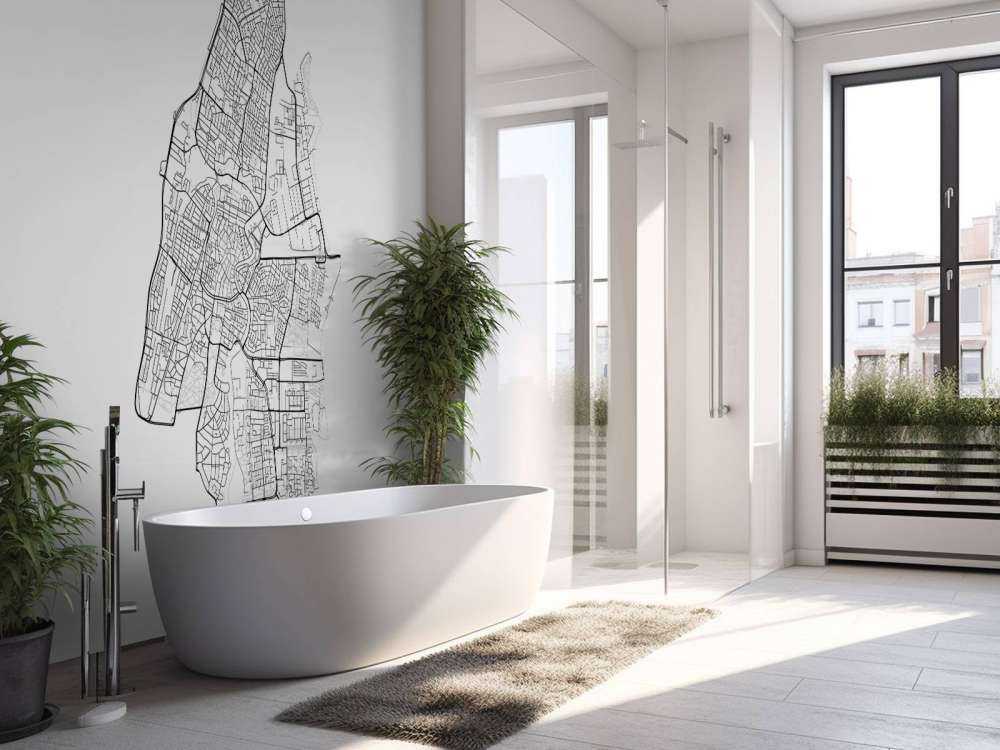 Map of Haarlem, white