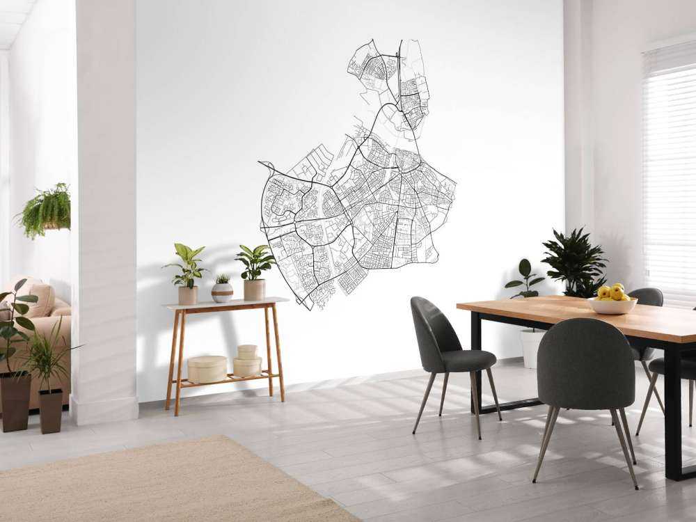 Map of Nijmegen, white