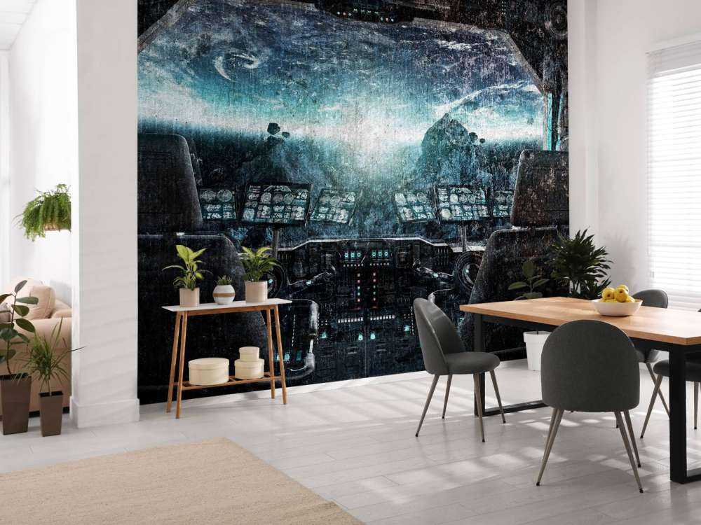 Cockpit of a spaceship