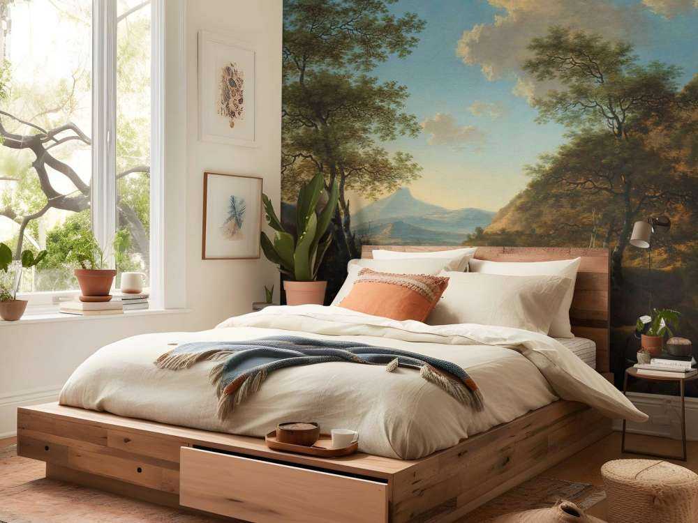 Italian landscape with artist