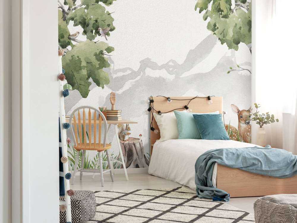 Two deer in the forest