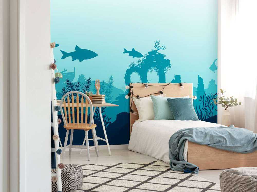 Underwater silhouettes