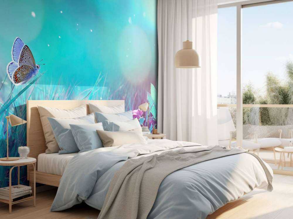 Butterfly in the morning dew