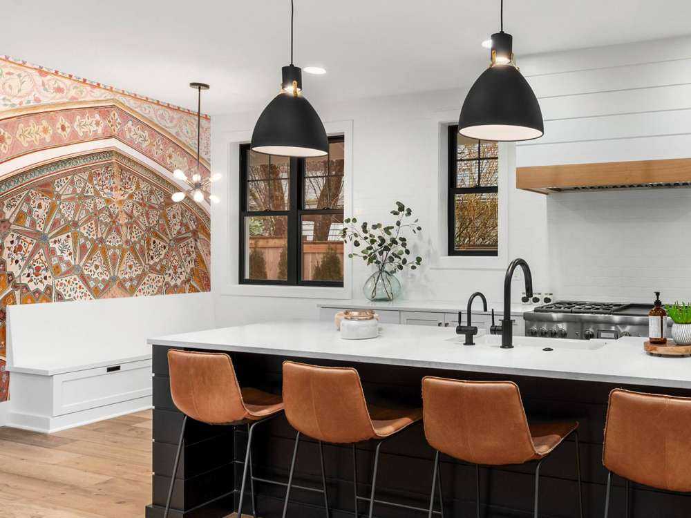 Richly painted Indian arch 