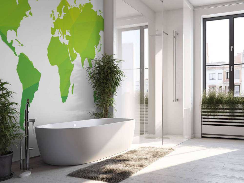 Green world map