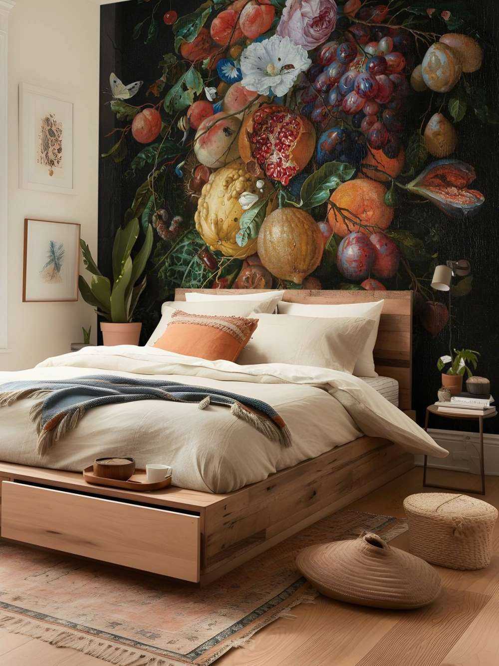 Festoon of fruit and flowers