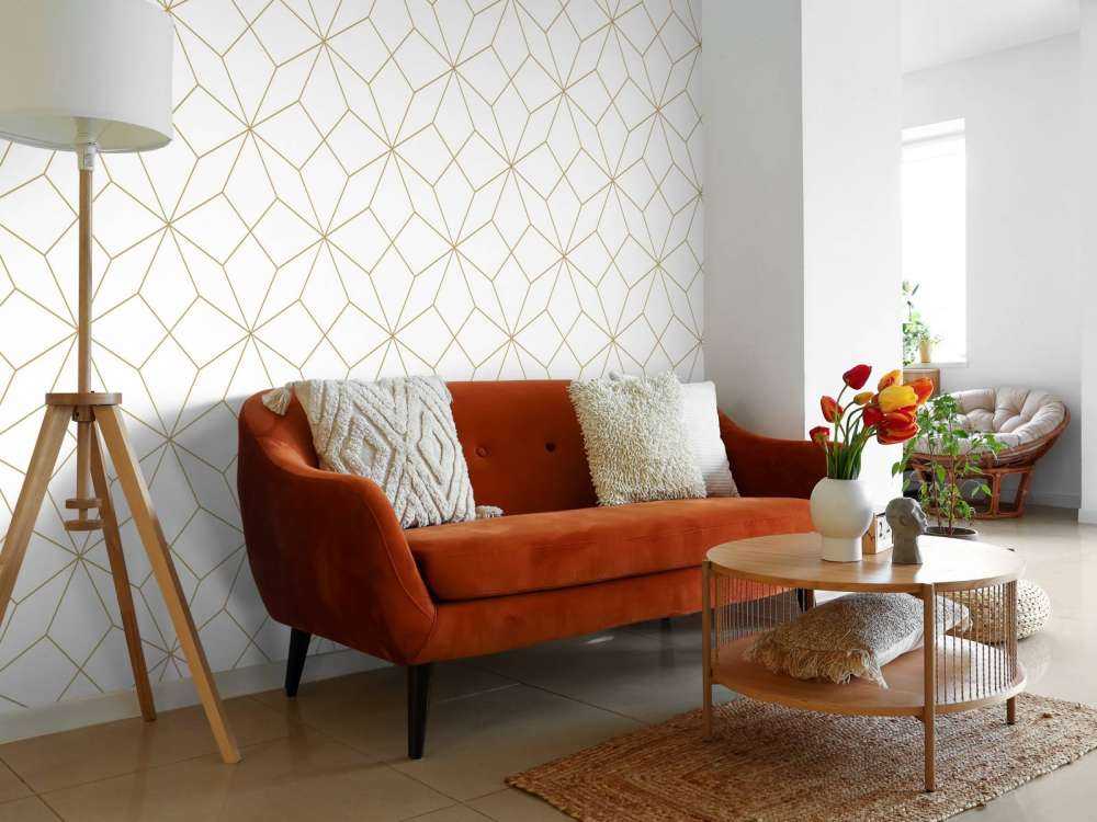 Abstract golden lines