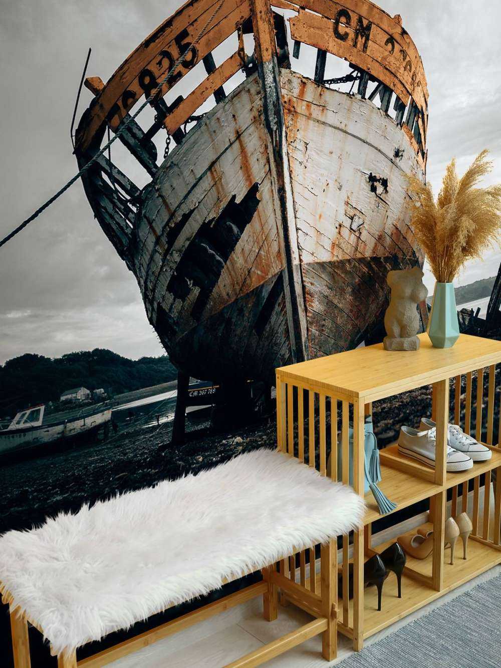 Old rusty ship wreck