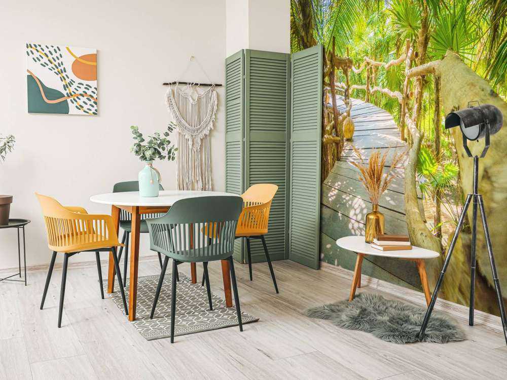 Tropical jungle bridge