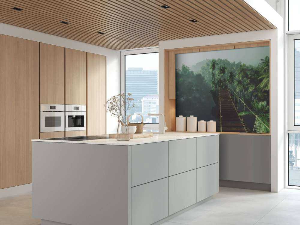 Rope bridge in the mist