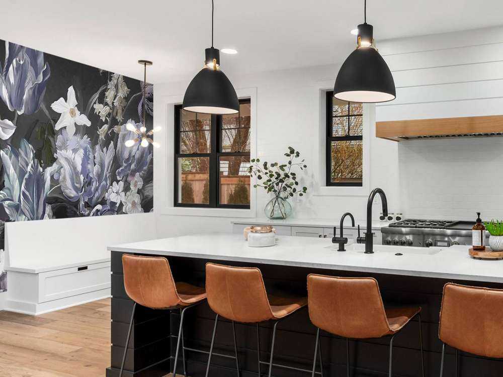 Bouquet with blue peonies