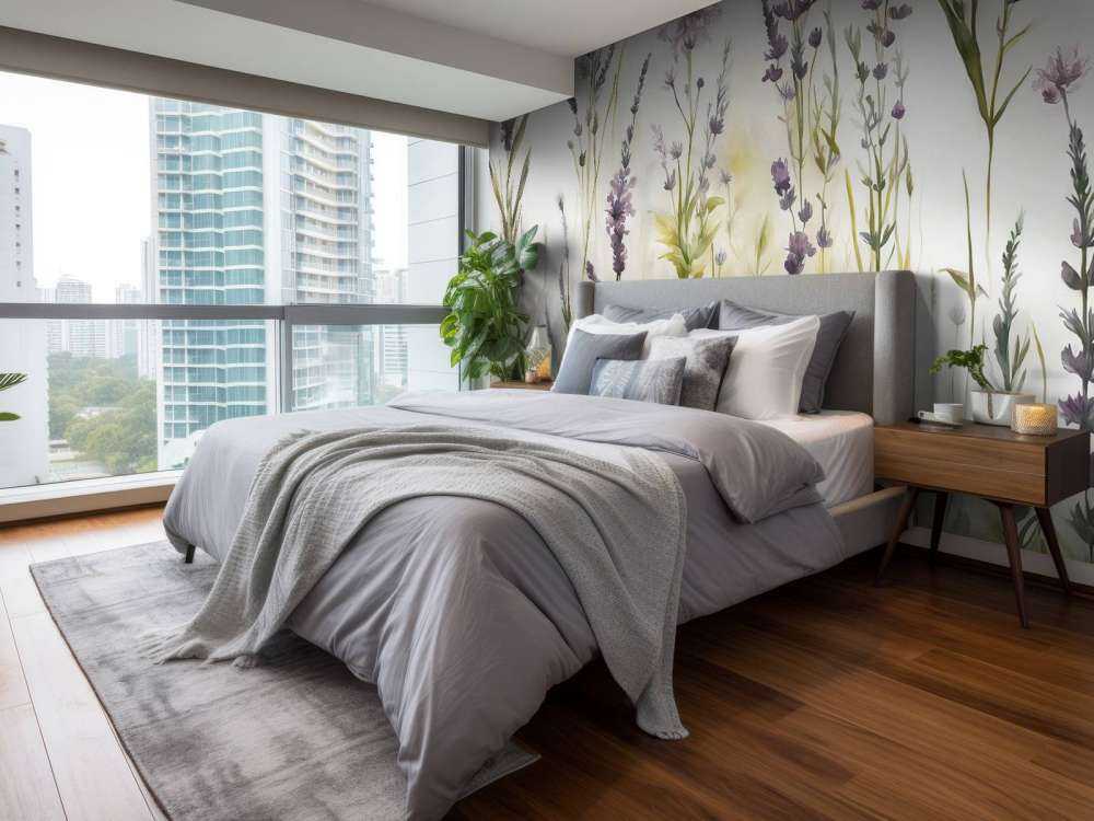 Lavender Glade Seamless Warm Beige