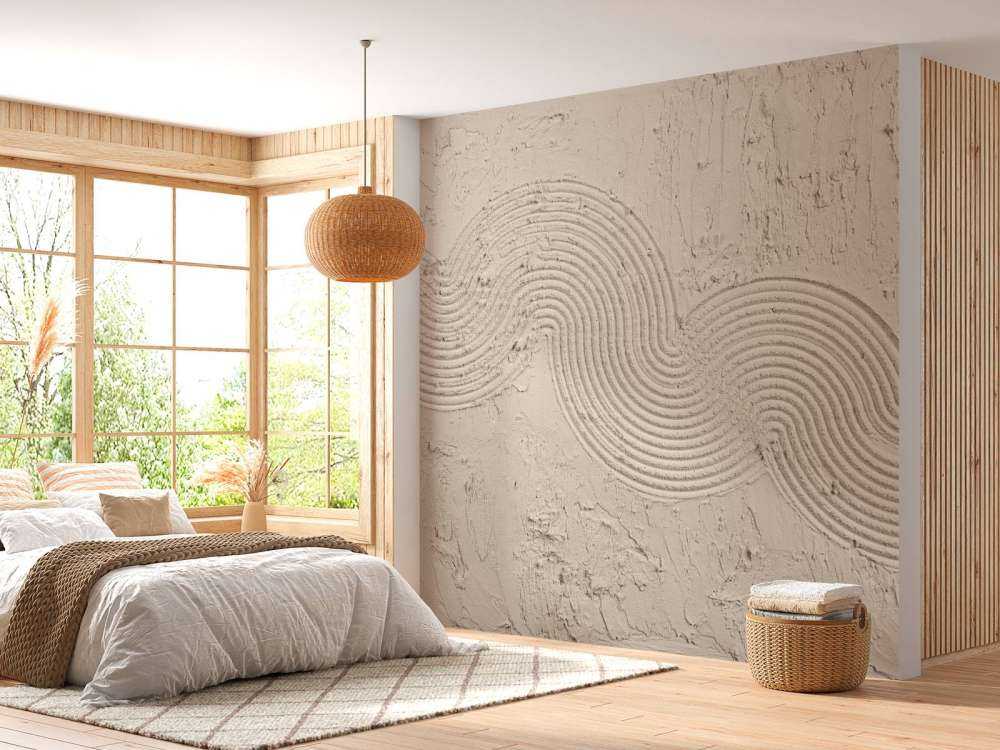 Zen garden structure in linen