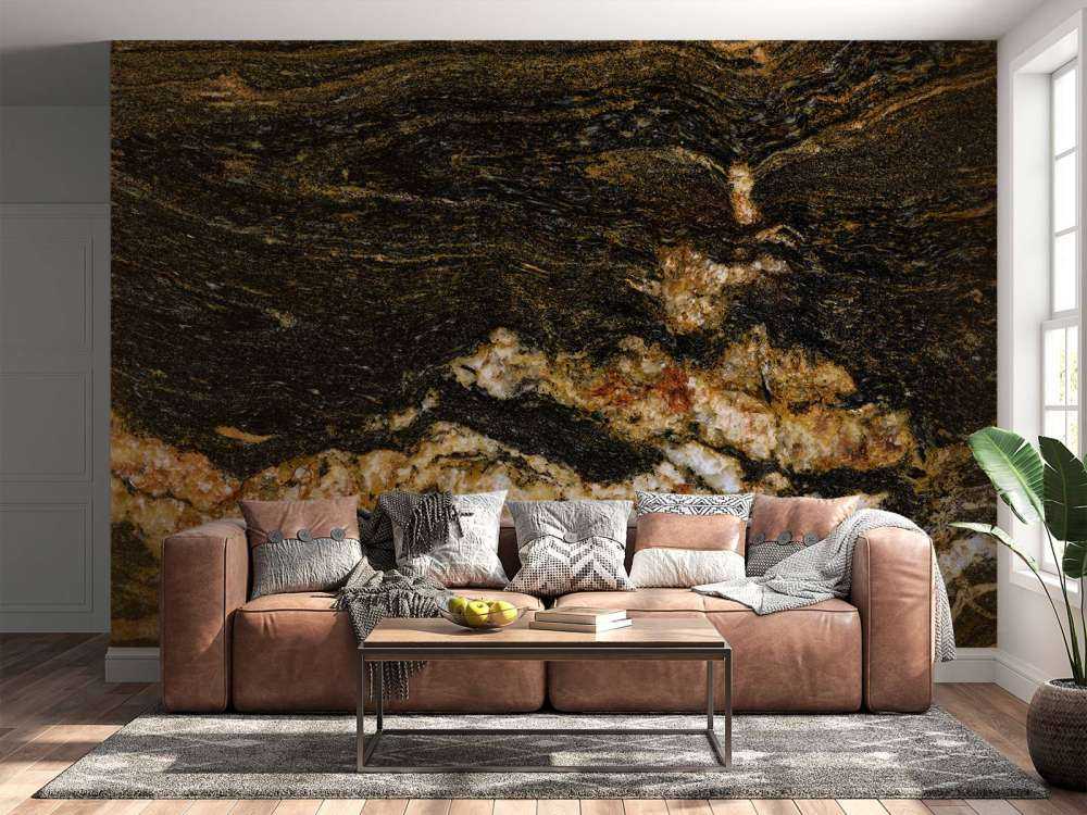 Marble with crystal structure