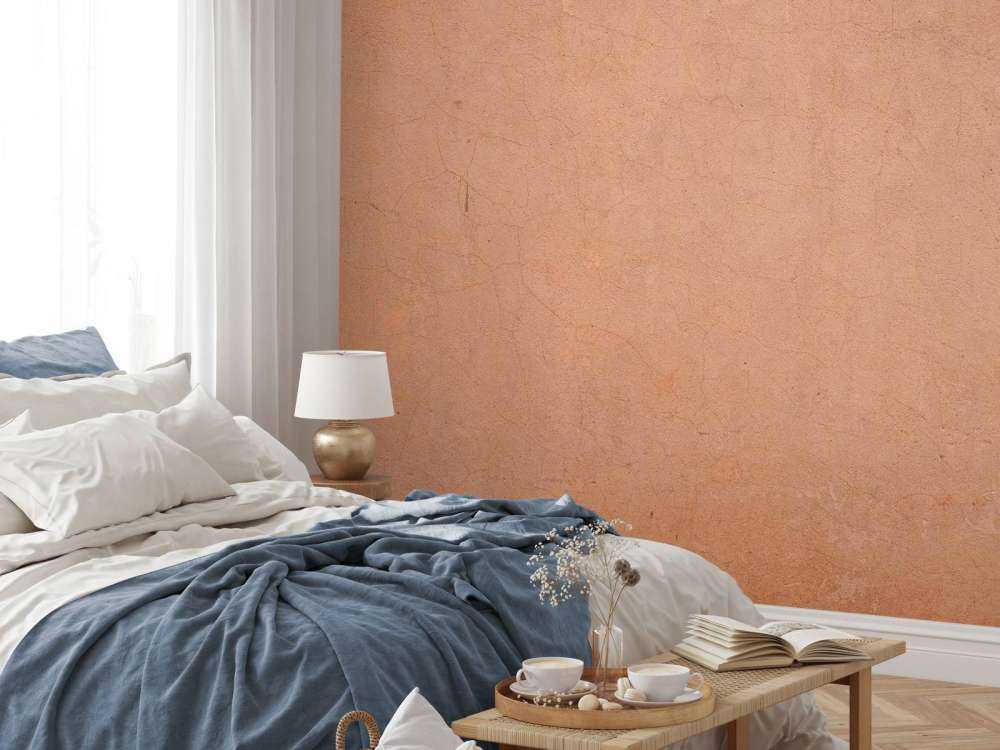 Concrete structure in terracotta colours