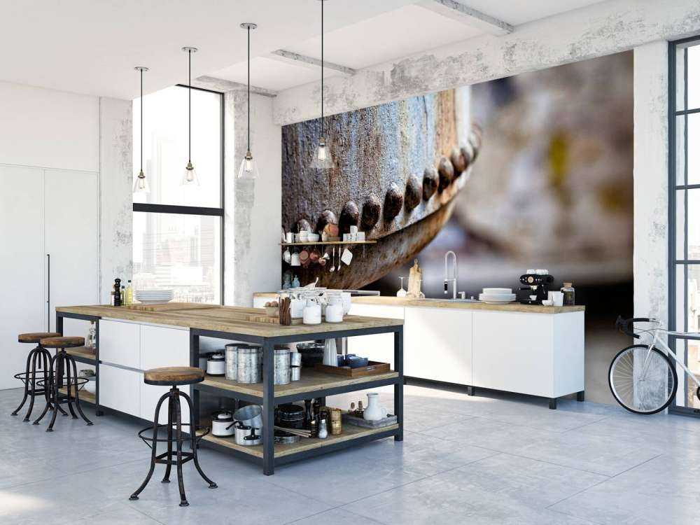 Detail of a rusted steam boiler