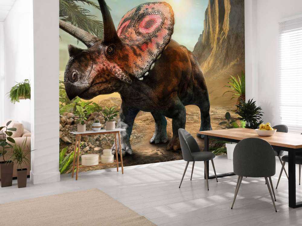 Torosaurus in the forest