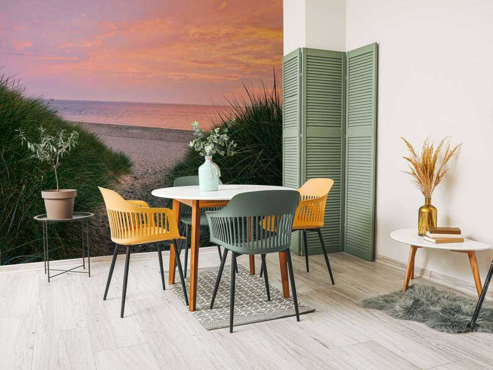 Dune passage with sunrise