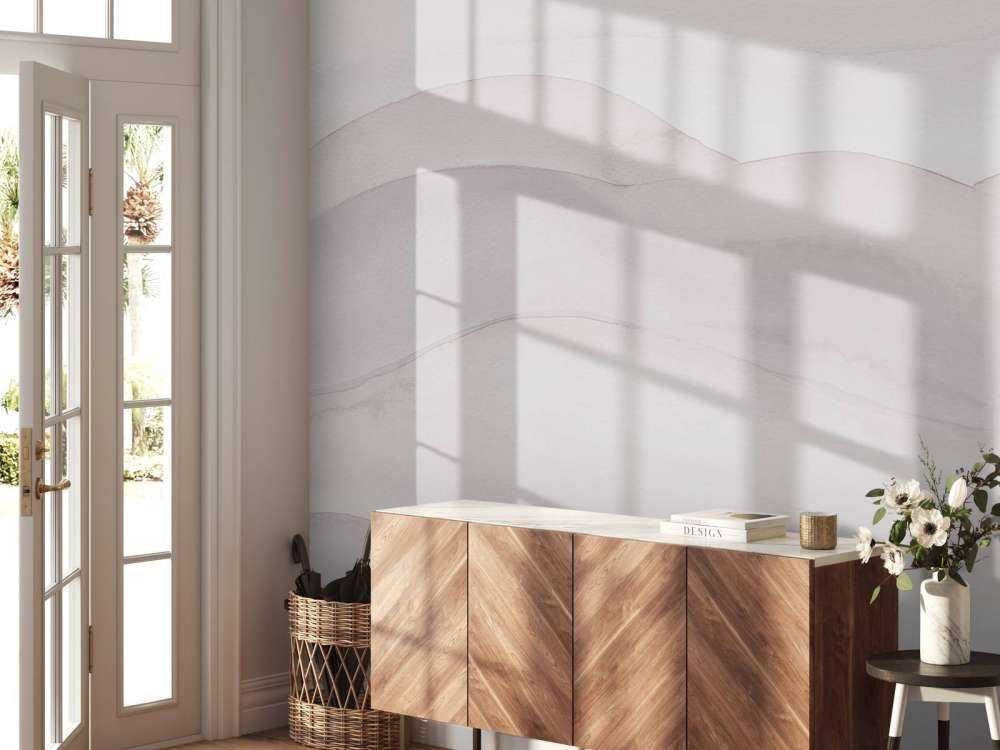 Abstract wavy gradient - powder pink