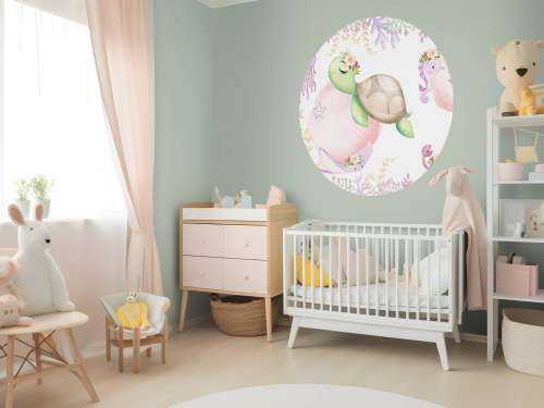 Pink sea baby room