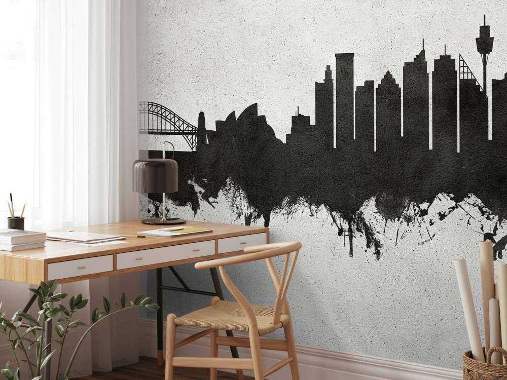 Watercolor skyline, Sydney