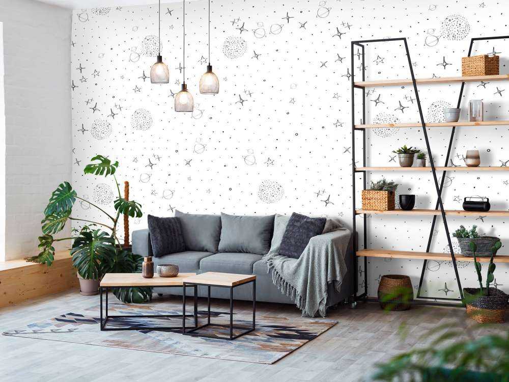 Space pattern black and white