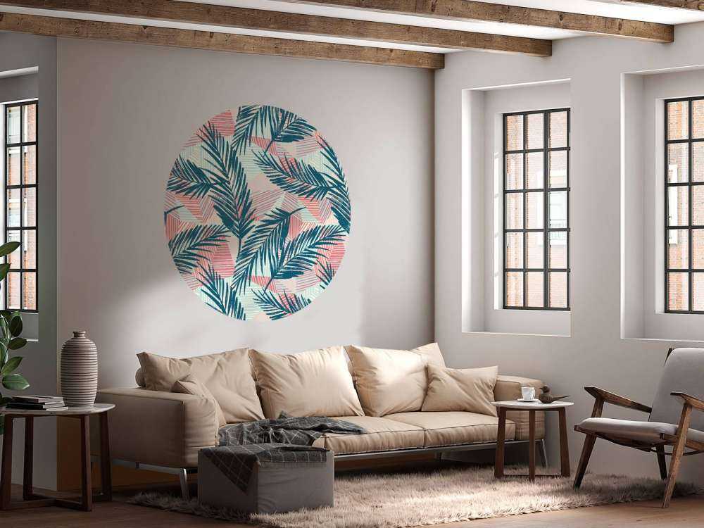 Abstract palm leaves