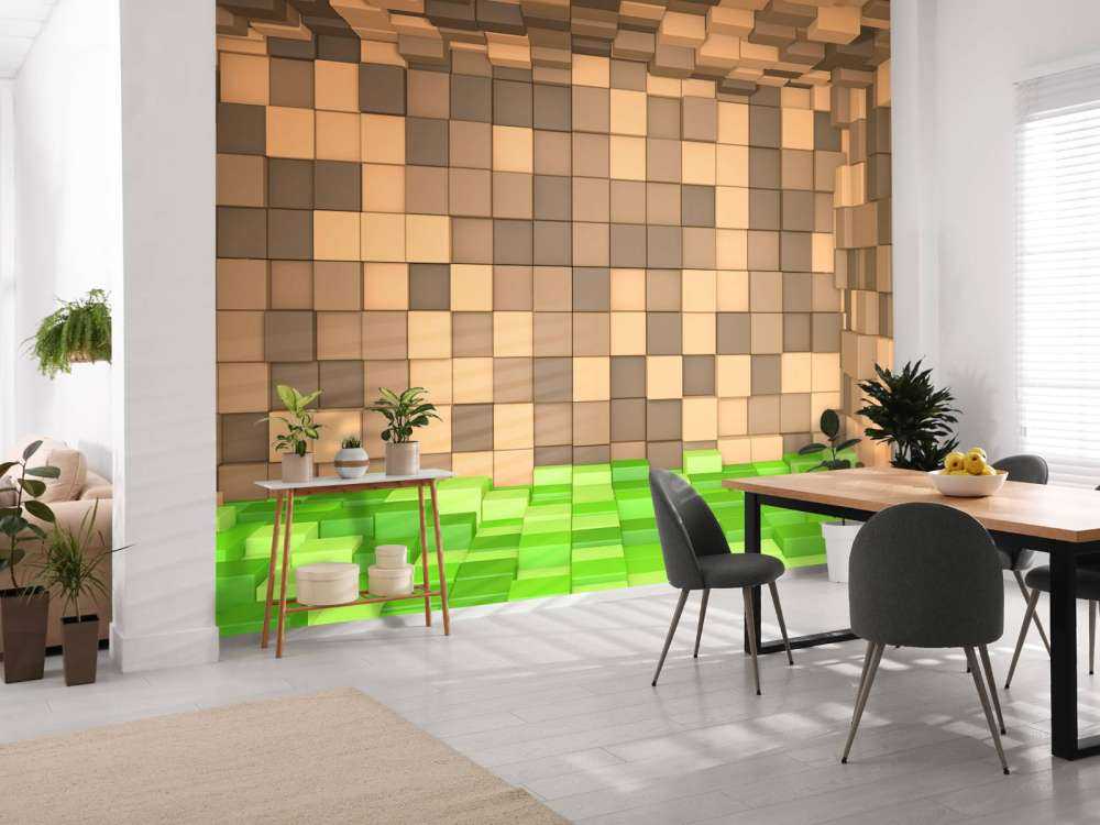 3D Minecraft landscape