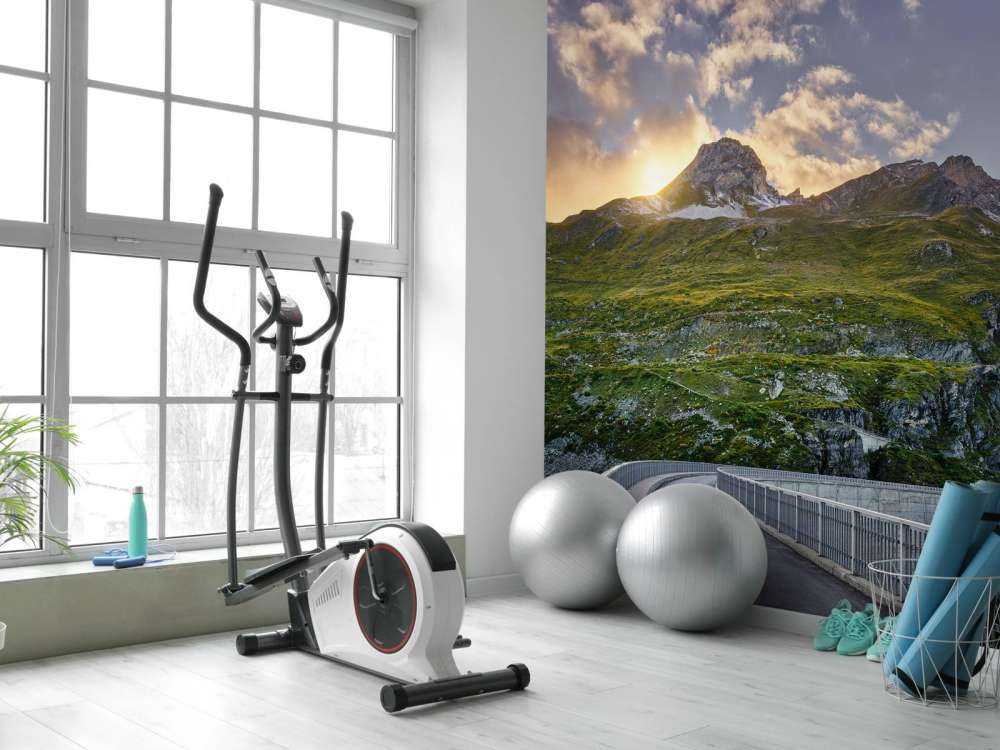 Sunset at a reservoir