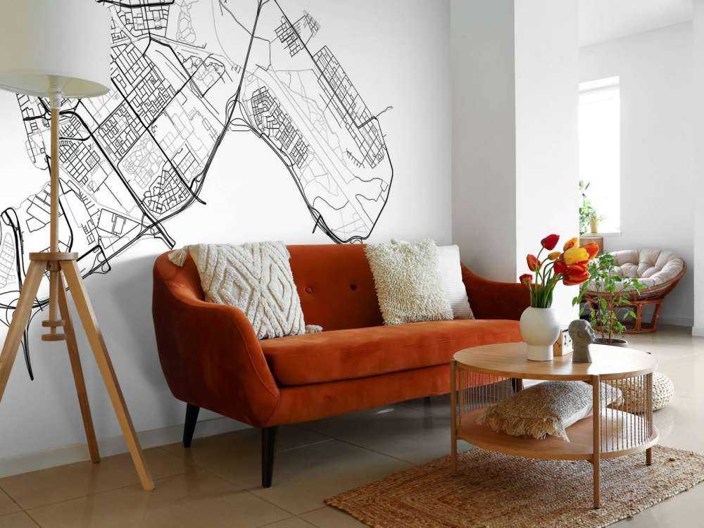 Map Amsterdam east, white