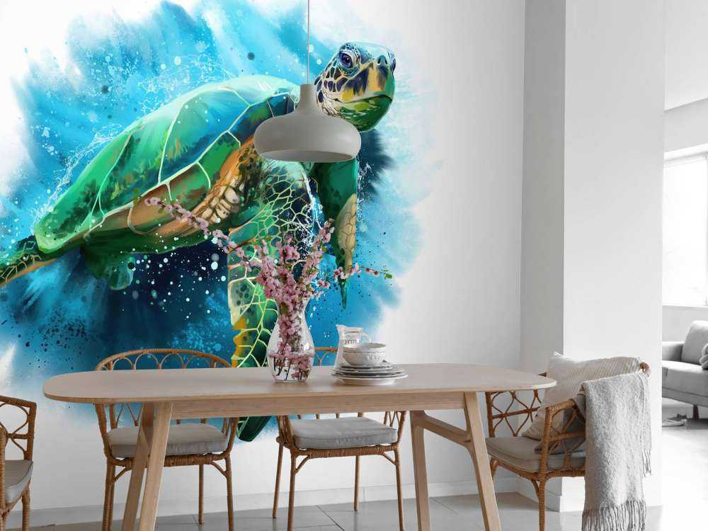 Signed sea turtle