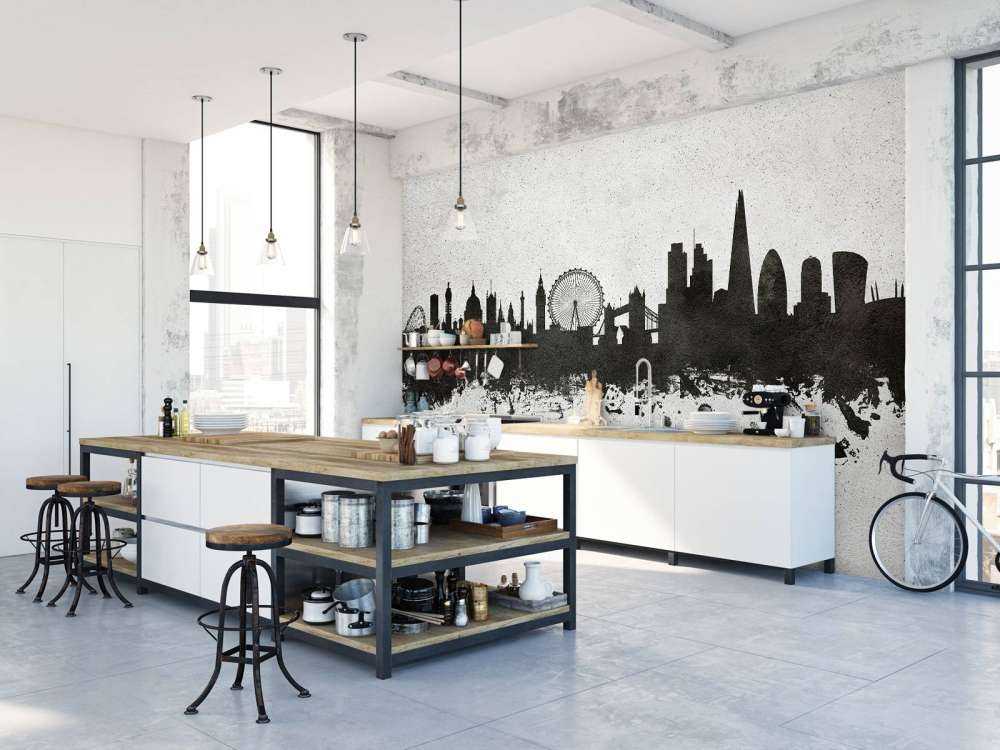 Watercolor skyline, London