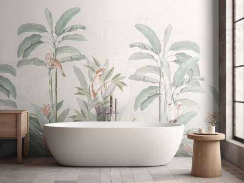 Vintage Jungle Landscape - pastel