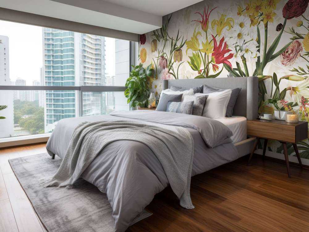 Spring Flowers - Warm Honey Beige