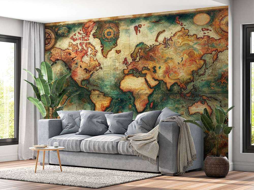 Vintage Historical World Map