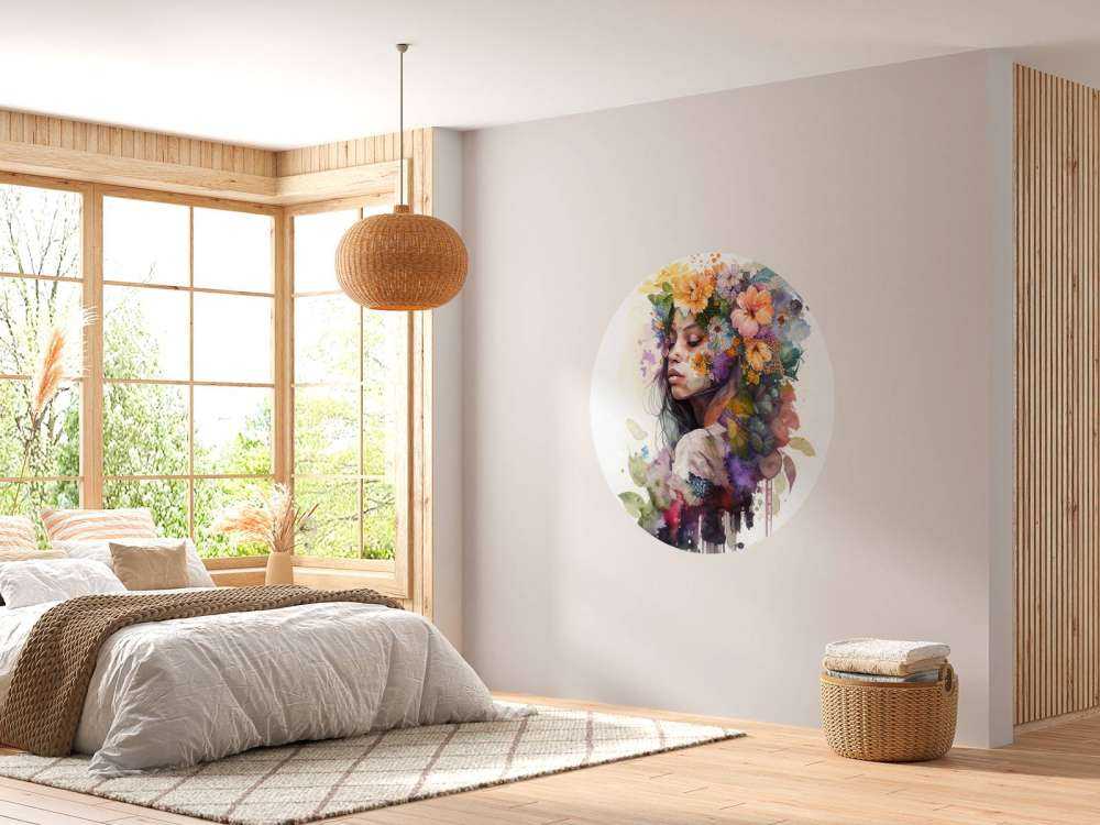 Watercolor Tropical Woman #6